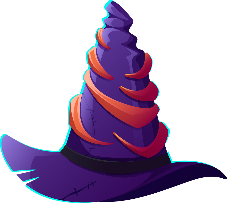 Witch cartoon hat