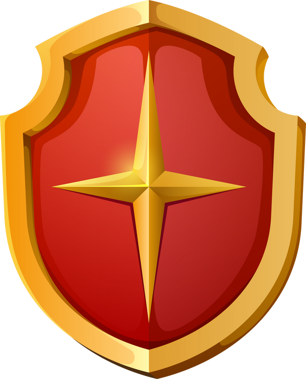 set of game shields cartoon fantasy medieval armor 2 4